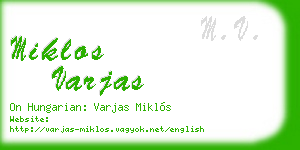 miklos varjas business card